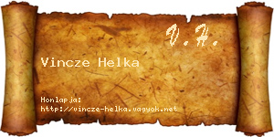 Vincze Helka névjegykártya